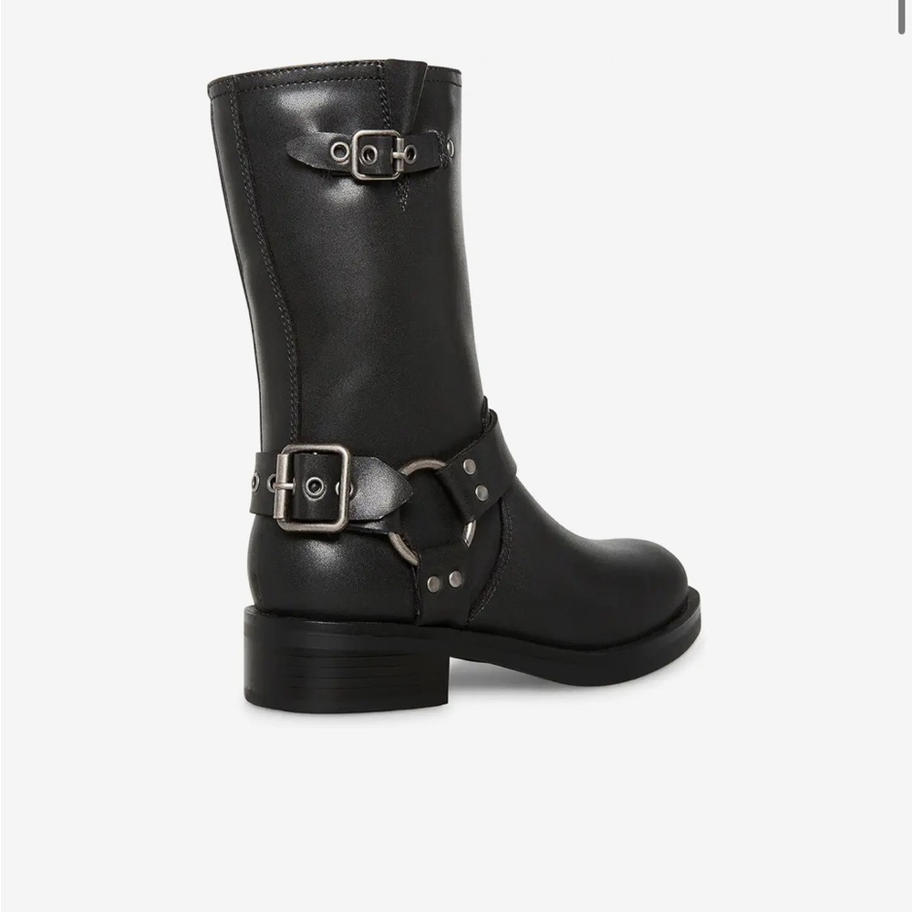 Steve Madden Black Combat & Moto Boots
